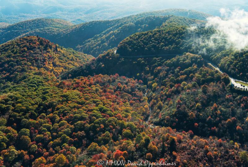 Eye-level aerials reveal the quiet power and layered beauty of the Blue Ridge and Great Smoky Mountains