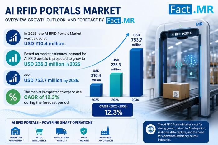 AI RFID Portals Market to Reach USD 753.7 Million by 2036 as Smart