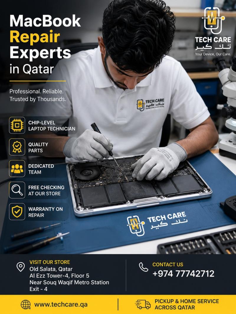 Best MacBook Motherboard Repair Services Across Qatar - Tech Care Qatar