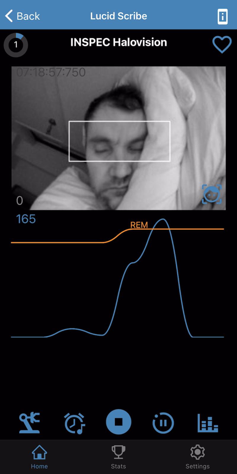 Lucid Scribe app real-time REM detection