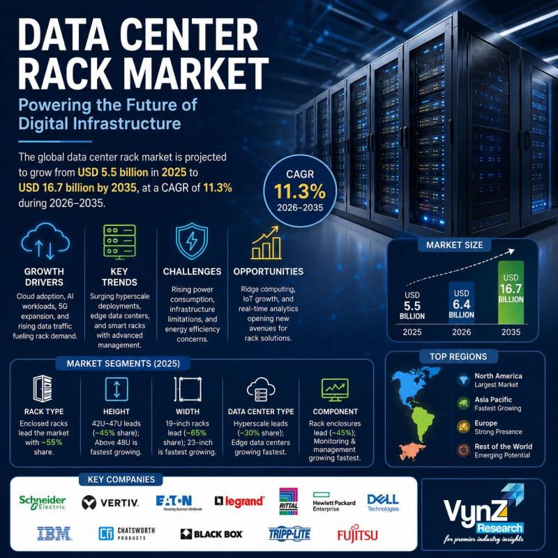 Data Center Rack Industry Forecast to Hit USD 16.7 Billion by 2035