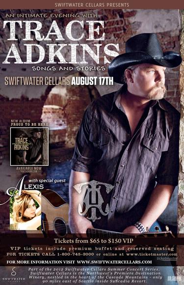Trace Adkins "Songs and Stories" Tour at Swiftwater Cellars Winery in Cle Elum, Washington