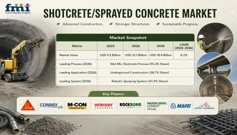 Global Shotcrete Sprayed Concrete Market Witnesses Strong