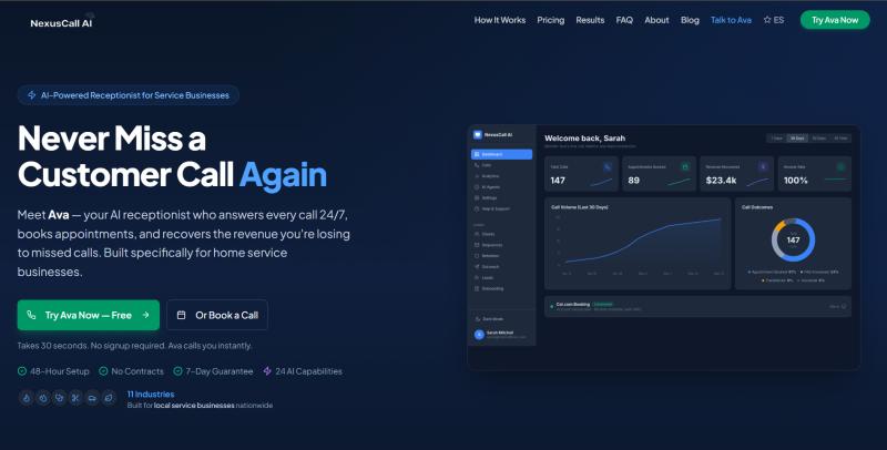NexusCall AI - AI Receptionist for Service Businesses