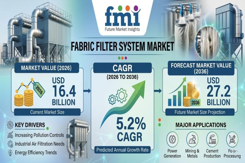Fabric Filter System Market to Reach USD 27.2 Billion by 2036,