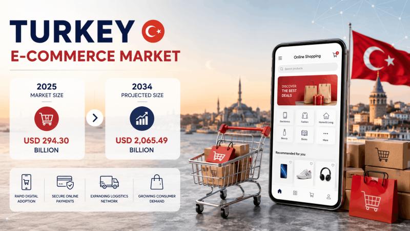 Turkey E-commerce Market to Hit USD 2,065.49 Billion by 2034 with