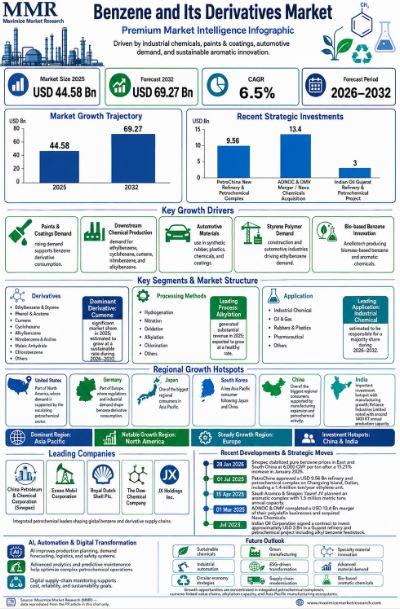 Benzene and Its Derivatives Market at USD 44.58 Bn to Reach USD