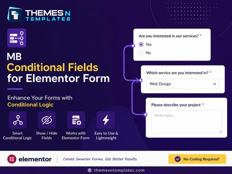 Conditional Fields for Elementor Form Plugin - Enhance Your Forms with Conditional Logic Plugin