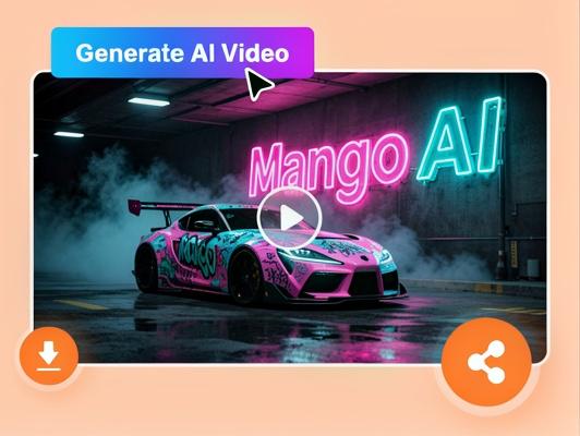 Mango AI's image to video maker creates animated videos.