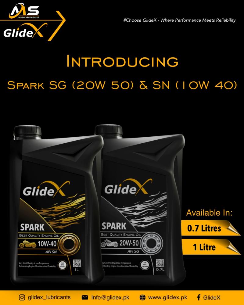 GlideX Spark  -  Pakistan's Hottest New Bike Engine Oil