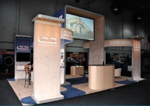 The end result was a modular booth that can fit into many different booth sizes.