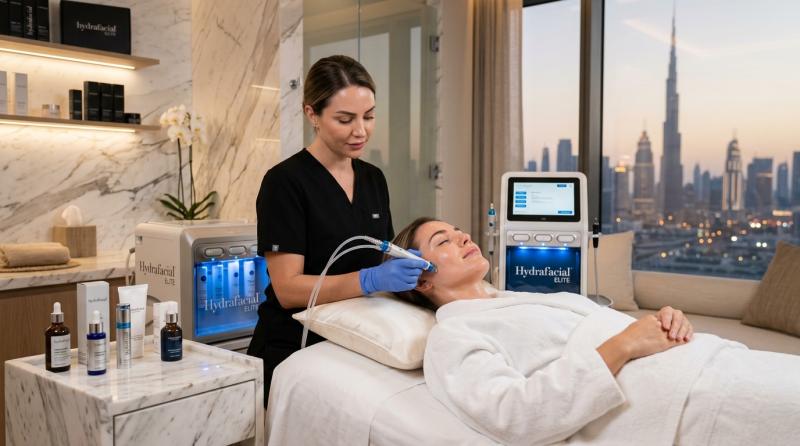Best HydraFacial in Dubai at Halcyon Aesthetics - Instantly Glowing Skin With Zero Downtime.