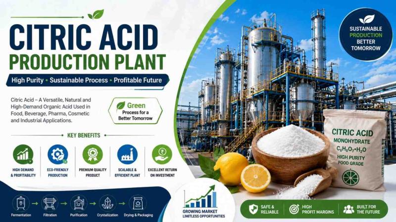 Citric Acid Production Plant Project Report (DPR): Setup Cost,