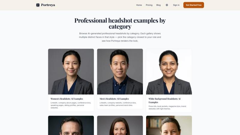 Portreya turns your selfies into professional AI headshots for LinkedIn, resumes, and portfolios, no photographer or subscription.