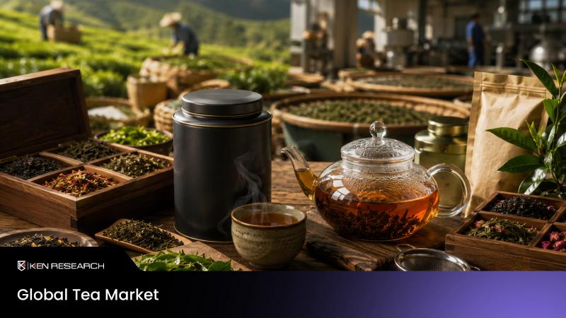 Global Tea Market valued at USD 35 billion, driven by health trends, premium varieties, e-commerce growth, and product innovation.