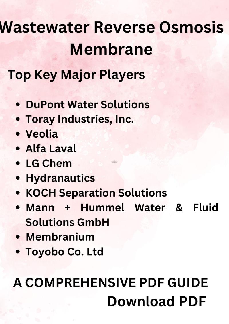 Wastewater Reverse Osmosis Membrane - Obtain PDF Sample Copy
