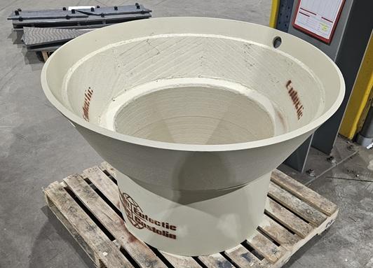 Cone crusher lined with CDP wear liners (chrome carbide overlay)