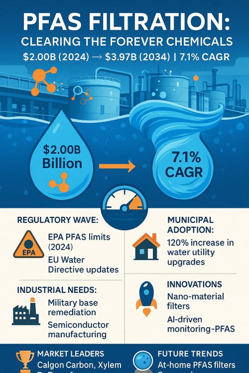 PFAS Filtration Market Set to Nearly Double by 2034 Amid Rising Environmental and Health Concerns