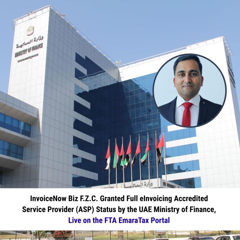 InvoiceNow Biz F.Z.C. Granted Full eInvoicing Accredited