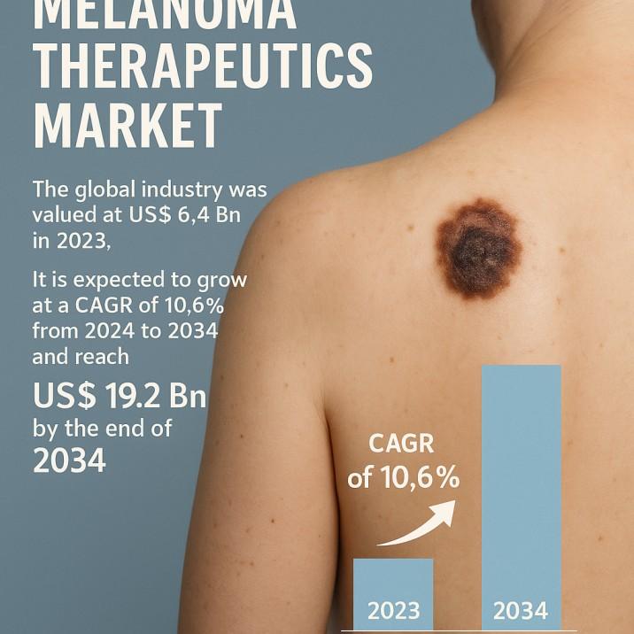 Melanoma Therapies Market to Grow at 10.6% CAGR Through 2034, Driven by Immunotherapy and mRNA Innovations - Analysis by TMR