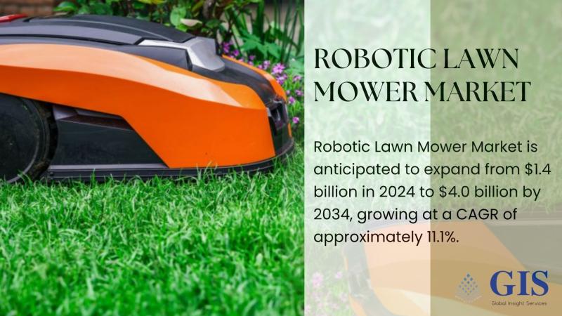 Robotic Lawn Mower Market to Reach $4.0 Billion by 2034, Growing at 11.1% CAGR