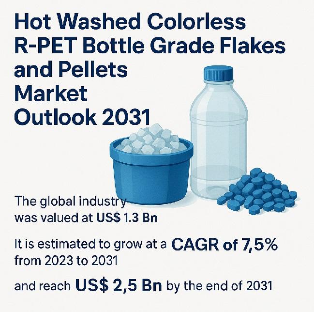 Clarity in Recycling: Hot Washed Colorless R-PET Bottle Grade Flakes and Pellets Market Poised for US$2.5 Billion by 2031 | TMR Study