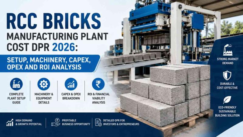 RCC Bricks Manufacturing Plant Cost DPR 2026: Setup, Machinery,
