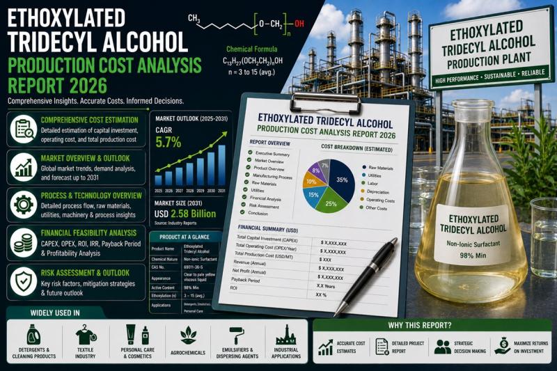 Ethoxylated Tridecyl Alcohol Production Plant Setup 2026: