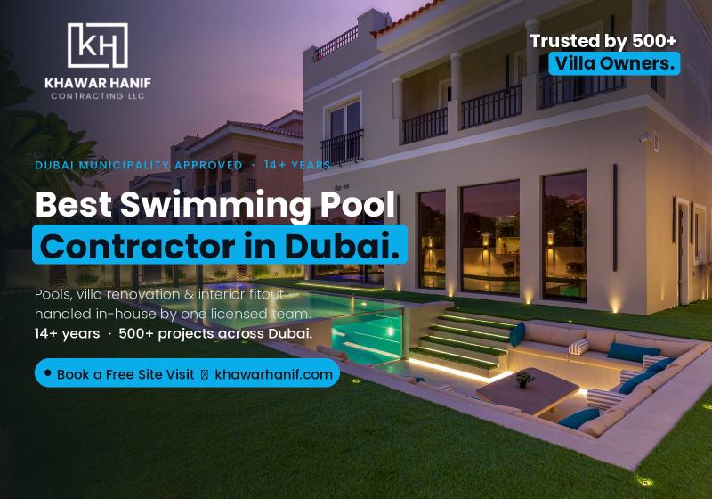 Best Swimming Pool Construction Company in Dubai - Khawar Hanif Contracting LLC | 14+ Years, 500+ Projects