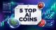 5 Top AI Coins With 100x Potential as AlphaPepe Joins Akash and Render in the AI Utility Trade