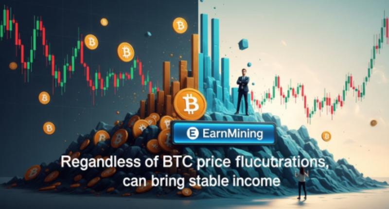 EarnMining app brings stable daily BTC rewards regardless of BTC price fluctuations