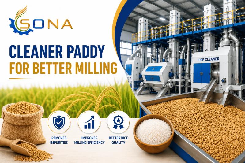 Cleaner paddy reduces impurities, improves milling efficiency, and delivers consistent rice quality.