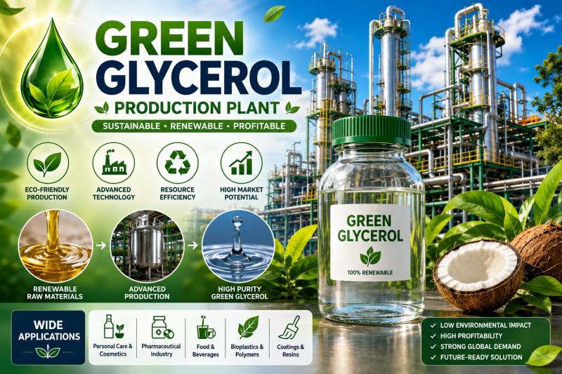 Setting up a Green Glycerol Production Plant 2026: DPR, ROI, IRR,