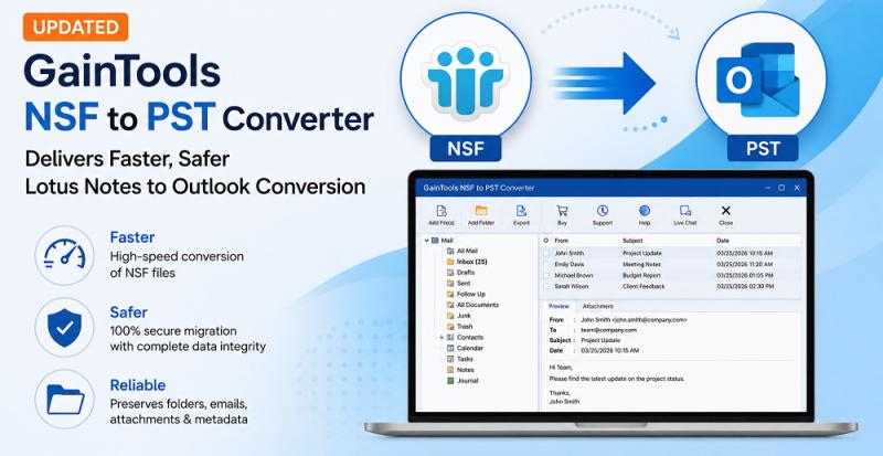 The updated desktop solution makes it easy to convert Lotus Notes NSF files into Outlook PST format while preserving emails, attac