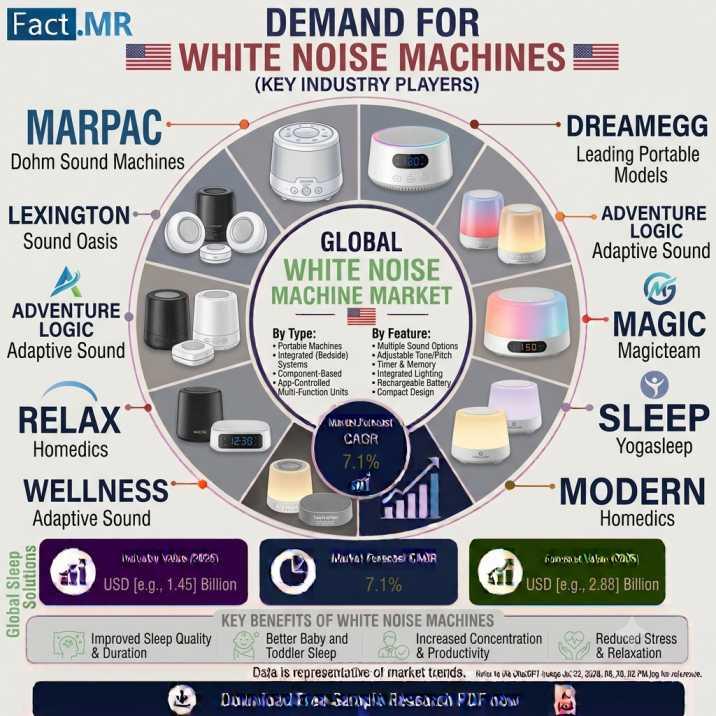 White Noise Machine Market Focasted CAGR 6.4% by 2036 | Key