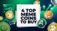 4 Top Meme Coins To Buy This Month as AlphaPepe Brings AI Meme Utility Into the Frog Coin Race