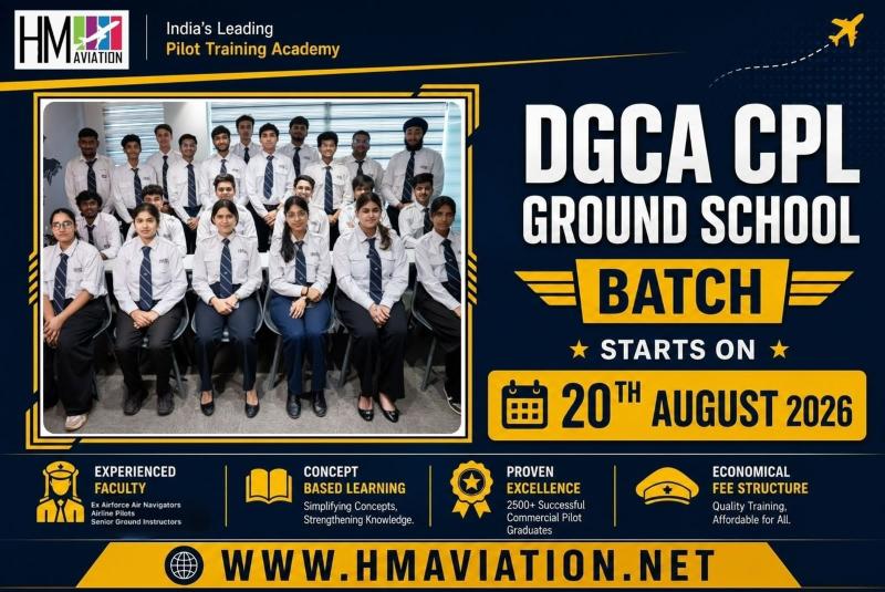 HM Aviation Launches New DGCA CPL Ground School Batch Starting