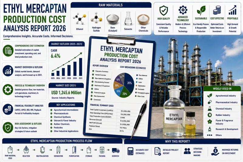 Ethyl Mercaptan Production Plant DPR 2026: Investment Cost,