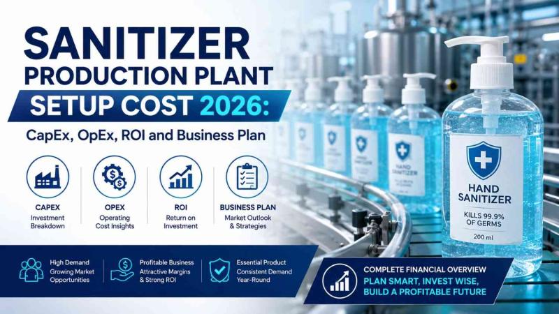 Sanitizer Production Plant Setup Cost 2026: CapEx, OpEx, ROI