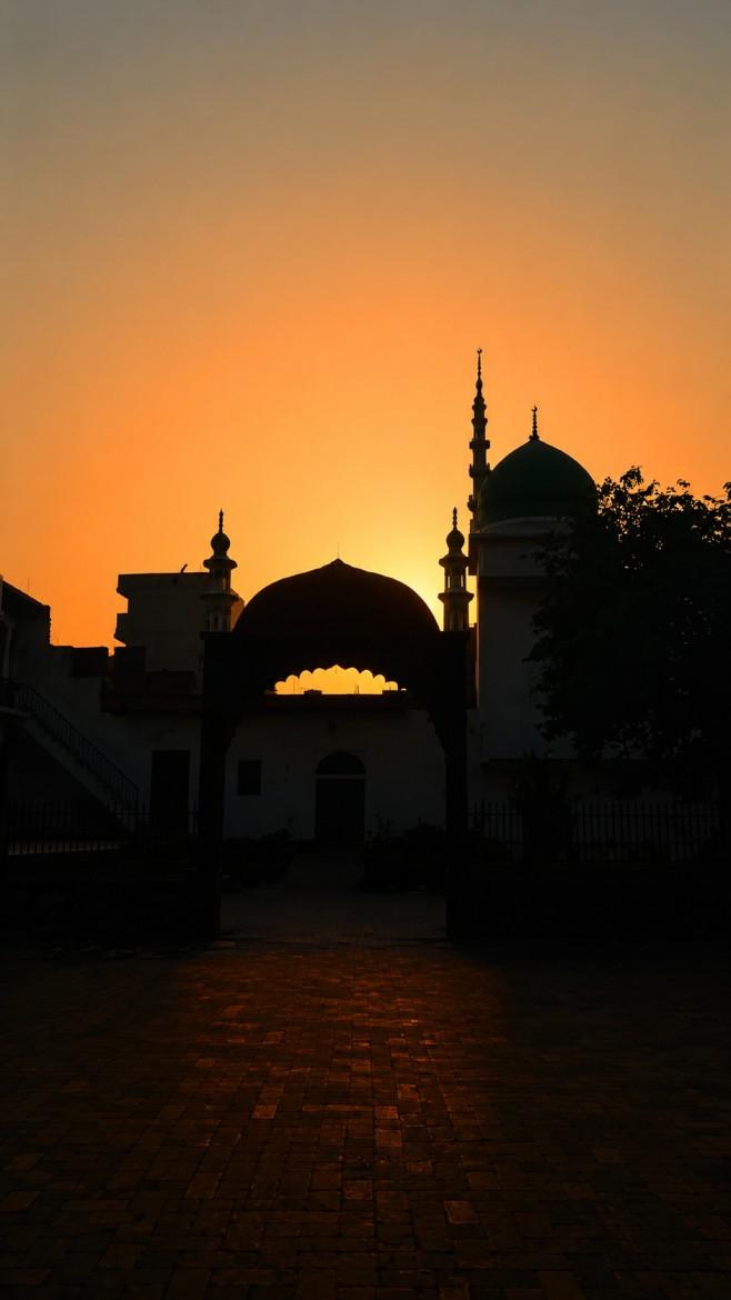 Sunset view at khanquah Emadia, Mangal Talab talab