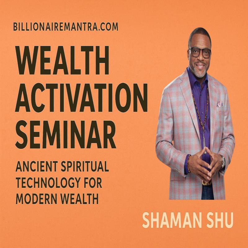 Activate Wealth Like the Visionaries: Join Shaman Shu's 4-Hour Wealth Activation Seminar - August 31, 2025