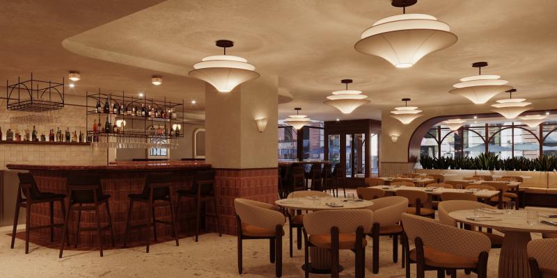 A vibrant neighbourhood restaurant anchored by an energetic bar and refined cuisine