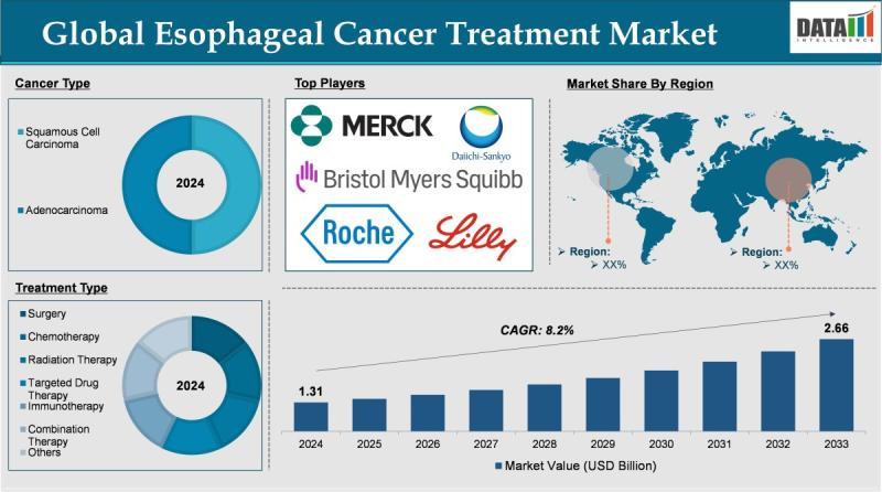 Global Esophageal Cancer Treatment Market is Poised to Hit US$ 2.66 Billion by 2033, Reports DataM Intelligence
