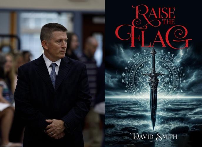 Author David Smith with his book Raise The Flag