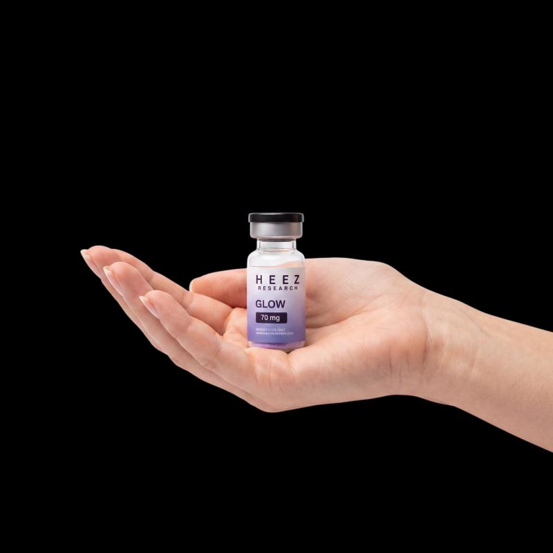 Batch-tested research peptide vials from HEEZ Research, each lot published with a third-party Certificate of Analysis.