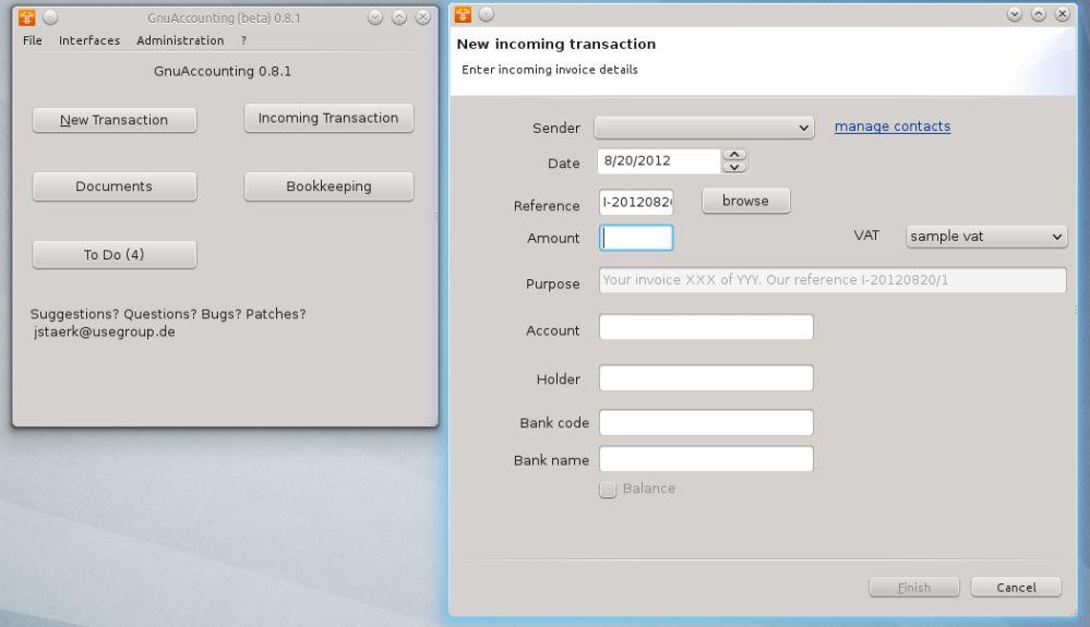 Gnuaccounting 0.8.1's new incoming transaction assistant