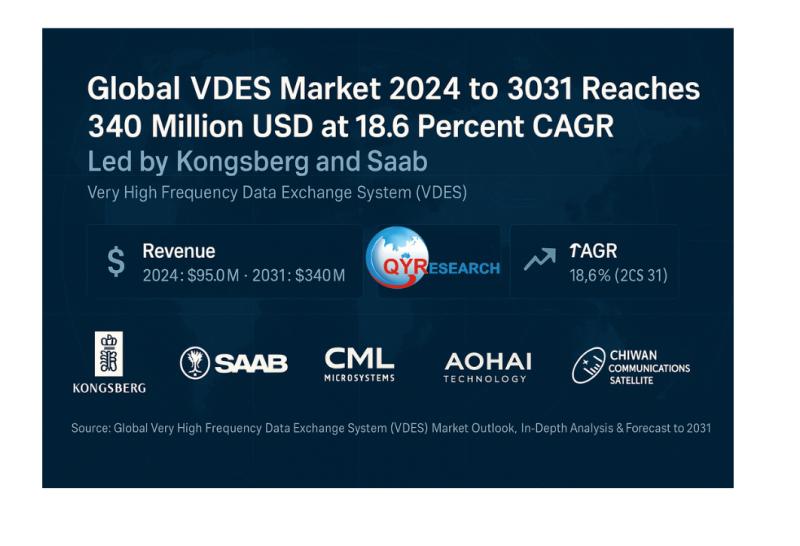 Global VDES Market 2024 to 2031 Reaches 340 Million USD at 18.6% CAGR Led by Kongsberg and Saab