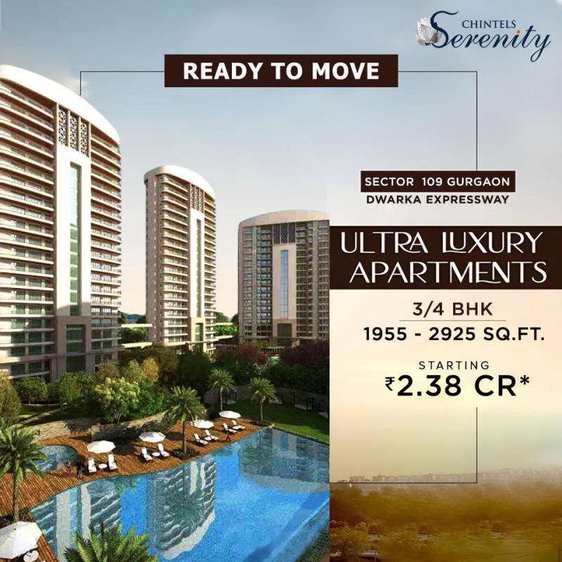 Discover the epitome of luxury living at Chintels Serenity Luxury Apartments in Sector 109, Dwarka Expressway, Gurgaon.