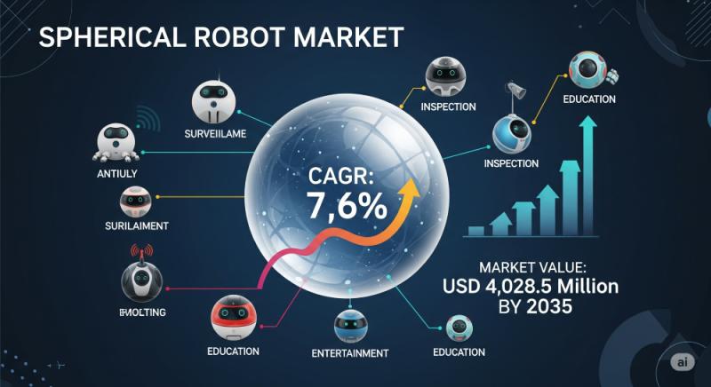 Spherical Robot Market Growth to Reach US$ 4,028.5 Million at a CAGR of 7.6% by 2035 | Fact.MR