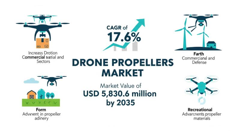 Drone Propellers Market Size is Projected to Reach US$ 5,830.6 Million by 2035 With a CAGR of 17.6% | Fact.MR